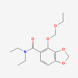 molecular formula C15H21NO5 B12555481 4-(Ethoxymethoxy)-N,N-diethyl-2H-1,3-benzodioxole-5-carboxamide CAS No. 183674-34-2