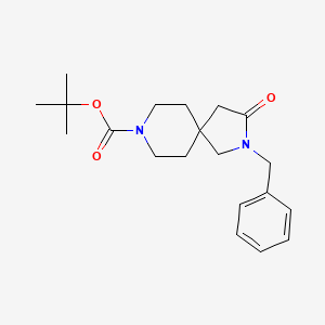 molecular formula C20H28N2O3 B12555492 2,8-Diazaspiro[4.5]decane-8-carboxylic acid,3-oxo-2-(phenylmethyl)-,1,1-dimethylethyl ester CAS No. 169206-68-2