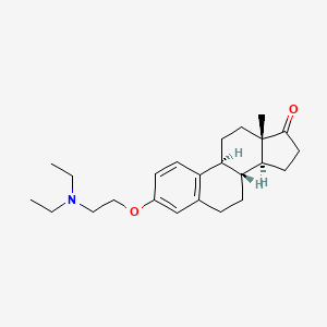 molecular formula C24H35NO2 B1255551 (8R,9S,13S,14S)-3-[2-(diethylamino)ethoxy]-13-methyl-7,8,9,11,12,14,15,16-octahydro-6H-cyclopenta[a]phenanthren-17-one 