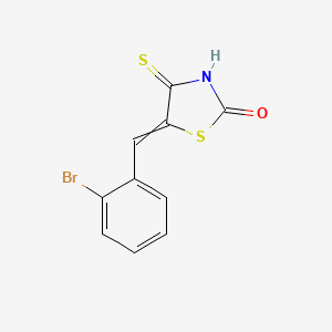 molecular formula C10H6BrNOS2 B12555512 5-[(2-Bromophenyl)methylidene]-4-sulfanylidene-1,3-thiazolidin-2-one CAS No. 165825-20-7