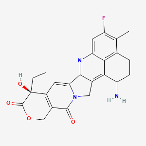 (10S)-23-amino-10-ethyl-18-fluoro-10-hydroxy-19-methyl-8-oxa-4,15-diazahexacyclo[14.7.1.02,14.04,13.06,11.020,24]tetracosa-1,6(11),12,14,16,18,20(24)-heptaene-5,9-dione