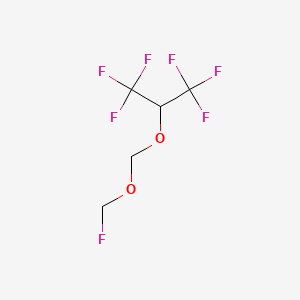 molecular formula C5H5F7O2 B12555550 1,1,1,3,3,3-Hexafluoro-2-[(fluoromethoxy)methoxy]propane CAS No. 194039-91-3