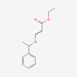 molecular formula C13H16O3 B12555557 Ethyl 3-(1-phenylethoxy)prop-2-enoate CAS No. 146176-68-3