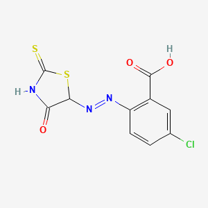 5-chloro-2-[(4-oxo-2-sulfanylidene-1,3-thiazolidin-5-yl)diazenyl]benzoic Acid