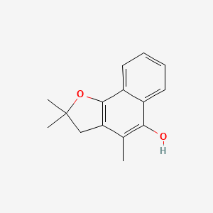 molecular formula C15H16O2 B12555595 Naphtho[1,2-b]furan-5-ol, 2,3-dihydro-2,2,4-trimethyl- CAS No. 151799-19-8