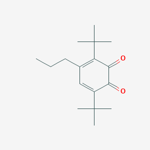 molecular formula C17H26O2 B12555641 3,6-Di-tert-butyl-4-propylcyclohexa-3,5-diene-1,2-dione CAS No. 168331-77-9