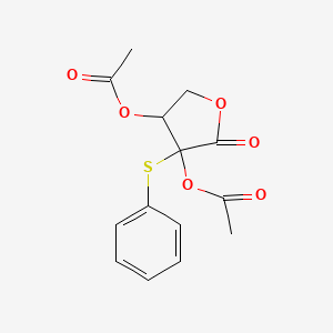 2-Oxo-3-(phenylsulfanyl)oxolane-3,4-diyl diacetate