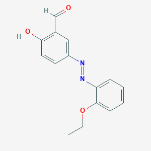 3-[2-(2-Ethoxyphenyl)hydrazinylidene]-6-oxocyclohexa-1,4-diene-1-carbaldehyde