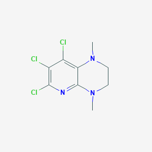 molecular formula C9H10Cl3N3 B12555714 6,7,8-Trichloro-1,4-dimethyl-1,2,3,4-tetrahydropyrido[2,3-b]pyrazine CAS No. 144687-64-9