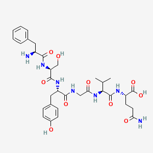 molecular formula C33H45N7O10 B12555763 L-Phenylalanyl-L-seryl-L-tyrosylglycyl-L-valyl-L-glutamine CAS No. 189017-17-2