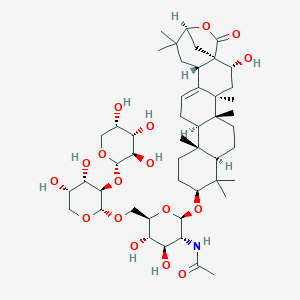 3-O-[alpha-L-arabinopyranosyl(1->2)-alpha-L-arabinopyranosyl(1->6)]-2-acetamido-2-deoxy-beta-D-glucopyranosyl acacic acid lactone