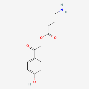 molecular formula C12H15NO4 B12555778 2-(4-Hydroxyphenyl)-2-oxoethyl 4-aminobutanoate CAS No. 194026-97-6