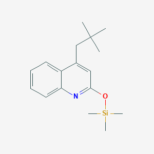 molecular formula C17H25NOSi B12555822 4-(2,2-Dimethylpropyl)-2-[(trimethylsilyl)oxy]quinoline CAS No. 193344-81-9