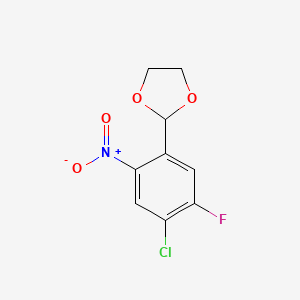 molecular formula C9H7ClFNO4 B12555839 1,3-Dioxolane, 2-(4-chloro-5-fluoro-2-nitrophenyl)- CAS No. 184843-96-7