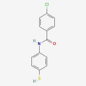 molecular formula C13H10ClNOS B12555853 Benzamide, 4-chloro-N-(4-mercaptophenyl)- CAS No. 178671-47-1