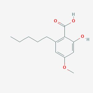molecular formula C13H18O4 B1255586 2-Hydroxy-4-methoxy-6-pentylbenzoic acid CAS No. 52189-68-1