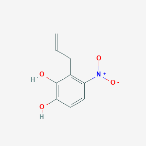 molecular formula C9H9NO4 B12555889 4-Nitro-3-(prop-2-en-1-yl)benzene-1,2-diol CAS No. 189683-06-5