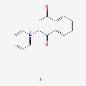 molecular formula C15H10INO2 B12555901 1-(1,4-Dioxo-1,4-dihydronaphthalen-2-yl)pyridin-1-ium iodide CAS No. 194276-73-8