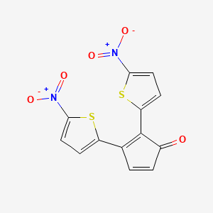 molecular formula C13H6N2O5S2 B12555903 2,3-Bis(5-nitrothiophen-2-yl)cyclopenta-2,4-dien-1-one CAS No. 144039-70-3