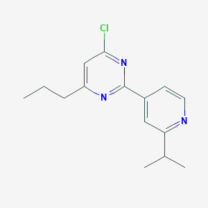 molecular formula C15H18ClN3 B12555907 4-Chloro-2-[2-(propan-2-yl)pyridin-4-yl]-6-propylpyrimidine CAS No. 142908-95-0