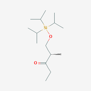 molecular formula C15H32O2Si B12555920 3-Pentanone, 2-methyl-1-[[tris(1-methylethyl)silyl]oxy]-, (2S)- CAS No. 158783-76-7