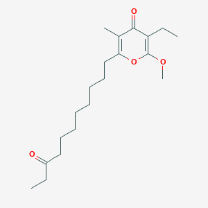 4H-Pyran-4-one, 3-ethyl-2-methoxy-5-methyl-6-(9-oxoundecyl)-