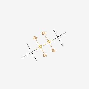 molecular formula C8H18Br4Si2 B12555960 1,1,2,2-Tetrabromo-1,2-di-tert-butyldisilane CAS No. 155166-08-8