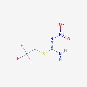 molecular formula C3H4F3N3O2S B12555976 2,2,2-trifluoroethyl N'-nitrocarbamimidothioate CAS No. 144018-67-7