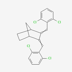 molecular formula C21H16Cl4 B12555977 2,3-Bis[(2,6-dichlorophenyl)methylidene]bicyclo[2.2.1]heptane CAS No. 192931-19-4