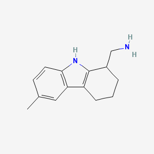 molecular formula C14H18N2 B12555980 (6-methyl-2,3,4,9-tetrahydro-1H-carbazol-1-yl)methanamine CAS No. 177352-51-1