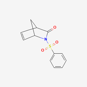 molecular formula C12H11NO3S B12555989 2-Azabicyclo[2.2.1]hept-5-en-3-one, 2-(phenylsulfonyl)- CAS No. 191467-22-8