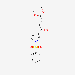 molecular formula C17H21NO5S B12556005 1H-Pyrrole, 3-(4,4-dimethoxy-1-oxobutyl)-1-[(4-methylphenyl)sulfonyl]- CAS No. 144024-31-7