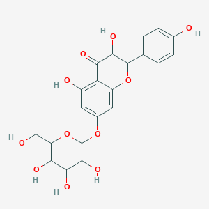 molecular formula C21H22O11 B1255601 3,5-Dihydroxy-2-(4-hydroxyphenyl)-7-[3,4,5-trihydroxy-6-(hydroxymethyl)oxan-2-yl]oxy-2,3-dihydrochromen-4-one 