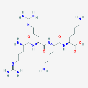 molecular formula C24H50N12O5 B12556020 N~5~-(Diaminomethylidene)-L-ornithyl-N~5~-(diaminomethylidene)-L-ornithyl-L-lysyl-L-lysine CAS No. 192382-13-1