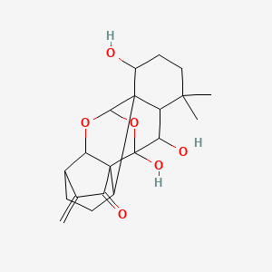 13,14,19-Trihydroxy-16,16-dimethyl-6-methylidene-10,12-dioxahexacyclo[9.8.0.01,15.02,8.05,9.08,13]nonadecan-7-one