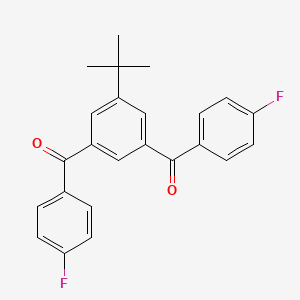 molecular formula C24H20F2O2 B12556071 1,3-Bis(4-fluorobenzoyl)-5-tert-butylbenzene CAS No. 153366-67-7