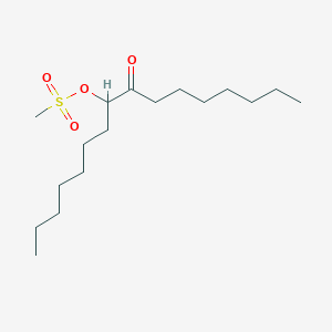 molecular formula C17H34O4S B12556084 8-Hexadecanone, 9-[(methylsulfonyl)oxy]- CAS No. 144764-82-9