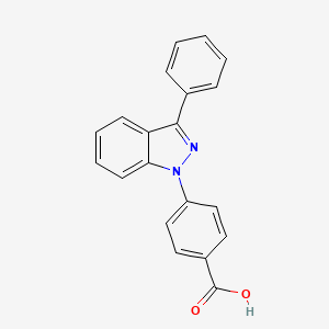 molecular formula C20H14N2O2 B12556085 4-(3-Phenyl-1H-indazol-1-yl)benzoic acid CAS No. 184584-49-4