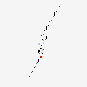 molecular formula C35H55NO B12556101 (E)-1-[4-(Decyloxy)phenyl]-N-(4-dodecylphenyl)methanimine CAS No. 142272-31-9