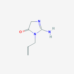 molecular formula C6H9N3O B12556116 2-Amino-3-(prop-2-en-1-yl)-3,5-dihydro-4H-imidazol-4-one CAS No. 194487-53-1