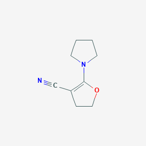 molecular formula C9H12N2O B12556127 3-Furancarbonitrile, 4,5-dihydro-2-(1-pyrrolidinyl)- CAS No. 143819-45-8