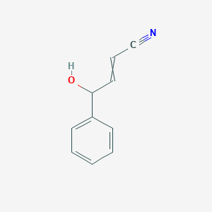 molecular formula C10H9NO B12556143 4-Hydroxy-4-phenylbut-2-enenitrile CAS No. 146255-65-4