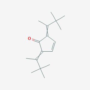 molecular formula C17H26O B12556173 2,5-Bis(3,3-dimethylbutan-2-ylidene)cyclopent-3-en-1-one CAS No. 142066-35-1