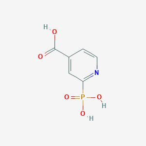 molecular formula C6H6NO5P B12556190 4-Pyridinecarboxylic acid, 2-phosphono- CAS No. 145432-85-5