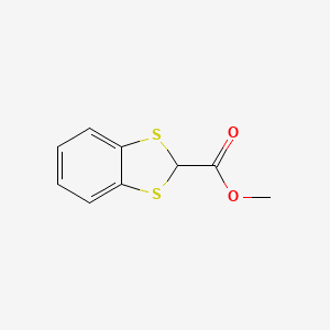 molecular formula C9H8O2S2 B12556220 1,3-Benzodithiole-2-carboxylic acid, methyl ester CAS No. 144558-76-9