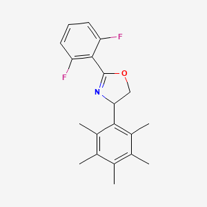 2-(2,6-Difluorophenyl)-4-(pentamethylphenyl)-4,5-dihydro-1,3-oxazole