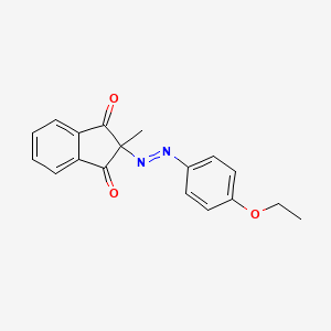 molecular formula C18H16N2O3 B12556223 2-[(E)-(4-Ethoxyphenyl)diazenyl]-2-methyl-1H-indene-1,3(2H)-dione CAS No. 143285-02-3