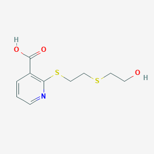 molecular formula C10H13NO3S2 B12556263 2-({2-[(2-Hydroxyethyl)sulfanyl]ethyl}sulfanyl)pyridine-3-carboxylic acid CAS No. 144581-28-2