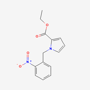 molecular formula C14H14N2O4 B12556264 Ethyl 1-[(2-nitrophenyl)methyl]-1H-pyrrole-2-carboxylate CAS No. 143879-96-3