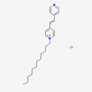 molecular formula C24H35BrN2 B12556273 1-Dodecyl-4-[2-(pyridin-4-YL)ethenyl]pyridin-1-ium bromide CAS No. 185312-25-8